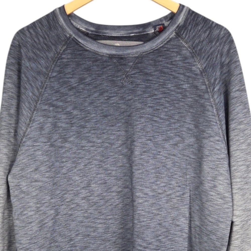 Tommy Bahama Sweatshirt Mens XL Blue Gray Dye Print Crewneck Pullover Casual
